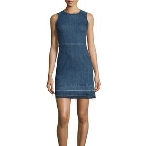 Theory Denim Sleeveless Mini Dress
